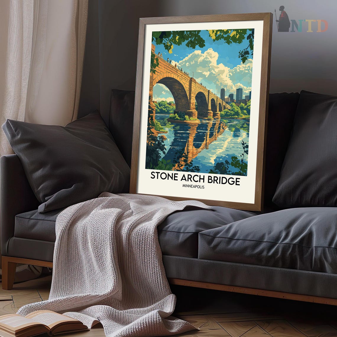 Stone Arch Bridge Print Stone Arch Bridge Wall Art Stone Arch Bridge Poster Stone Arch Bridge Photo Stone Arch Bridge Minneapolis Poster - Image 3