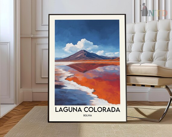 Laguna Colorada Poster Wall Art Print Photo Bolivia
