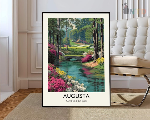Augusta National Golf Club Azaleas And Creek Masters Tournament Art Print