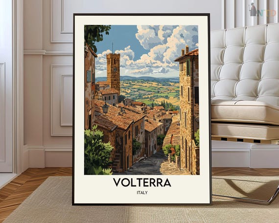 Volterra Poster Wall Art Print Photo Travel City Map