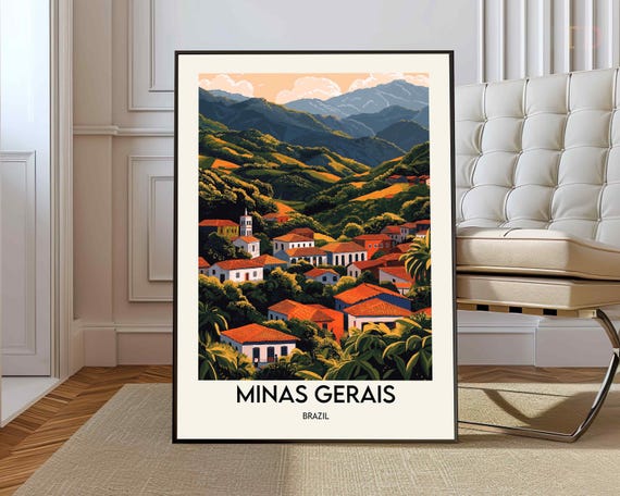 Minas Gerais Print Poster Wall Art Travel Brazil
