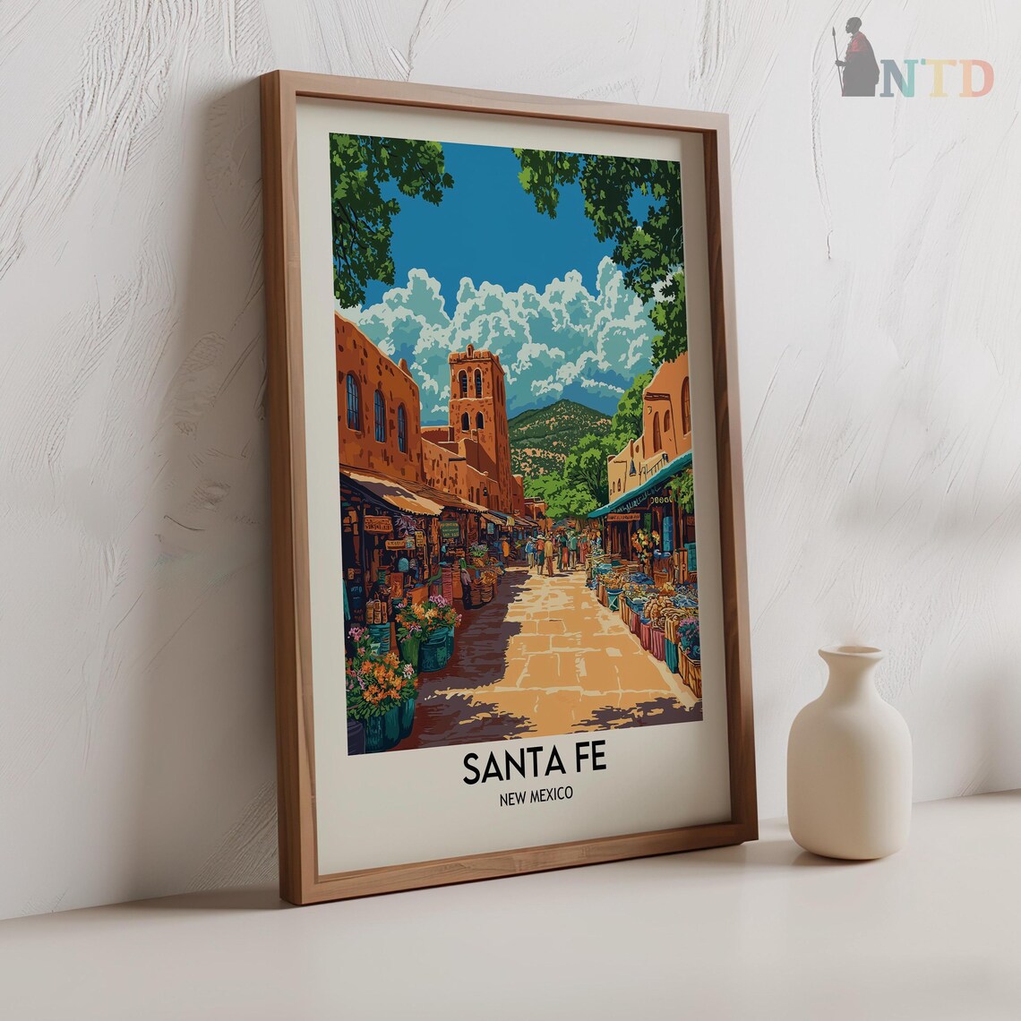 Santa Fe Travel Poster, New Mexico Wall Art - Image 2