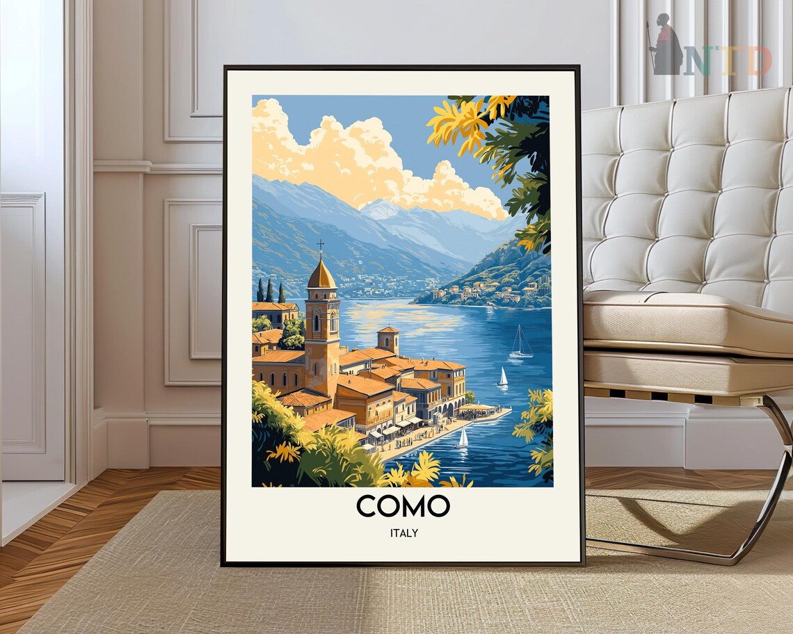 Como Travel Poster, Lombardy Italy Art Print
