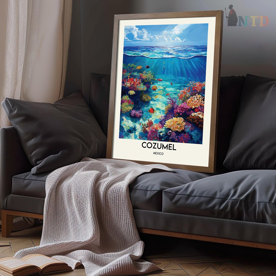 Cozumel, Mexico Travel Poster Wall Art Print - Image 3