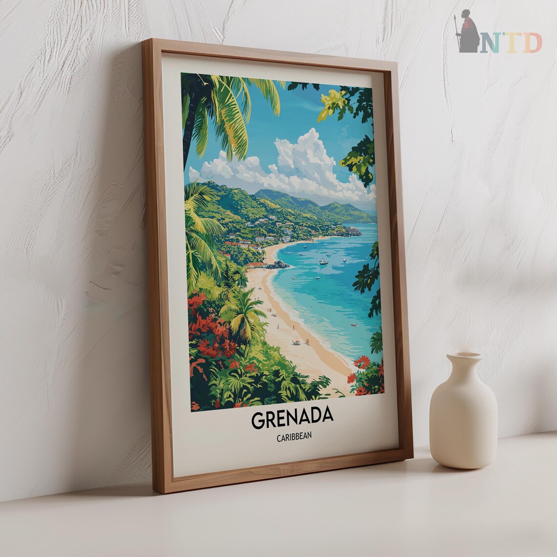 Grenada Caribbean Travel Poster, Wall Art Print - Image 2