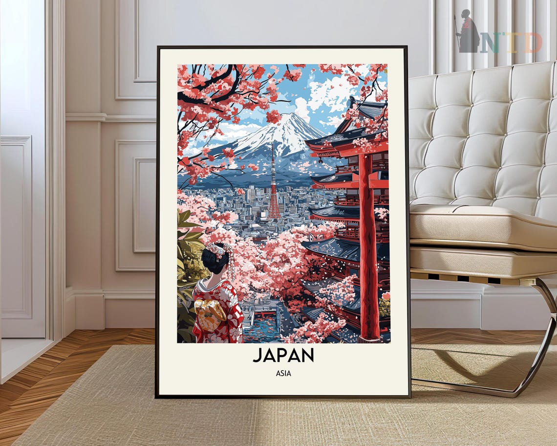 Japan Print Japan Wall Art Japan Poster Japan Photo Japan Poster Print Japan Travel Poster Japan Tokyo Kyoto Osaka Yokohama City