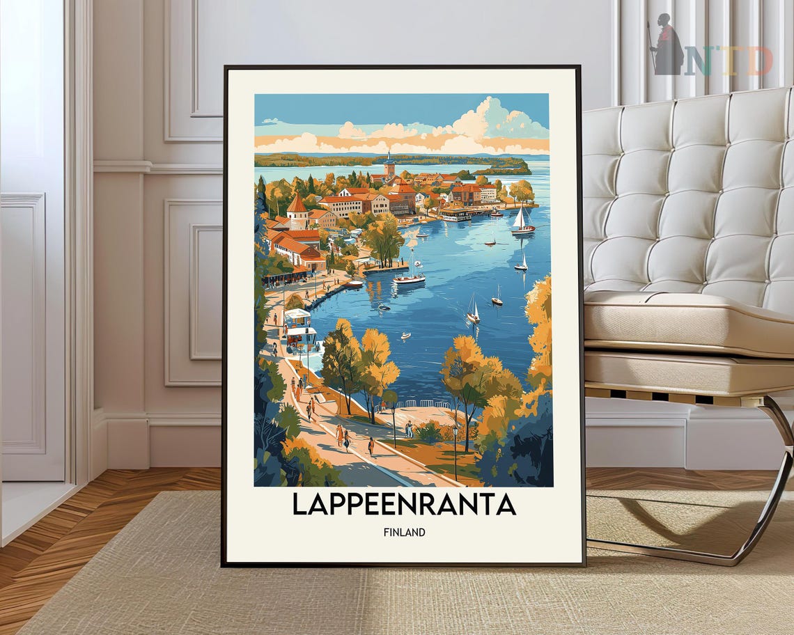 Sunny Lappeenranta Finland Lake Saimaa Harbor Town Summer Poster