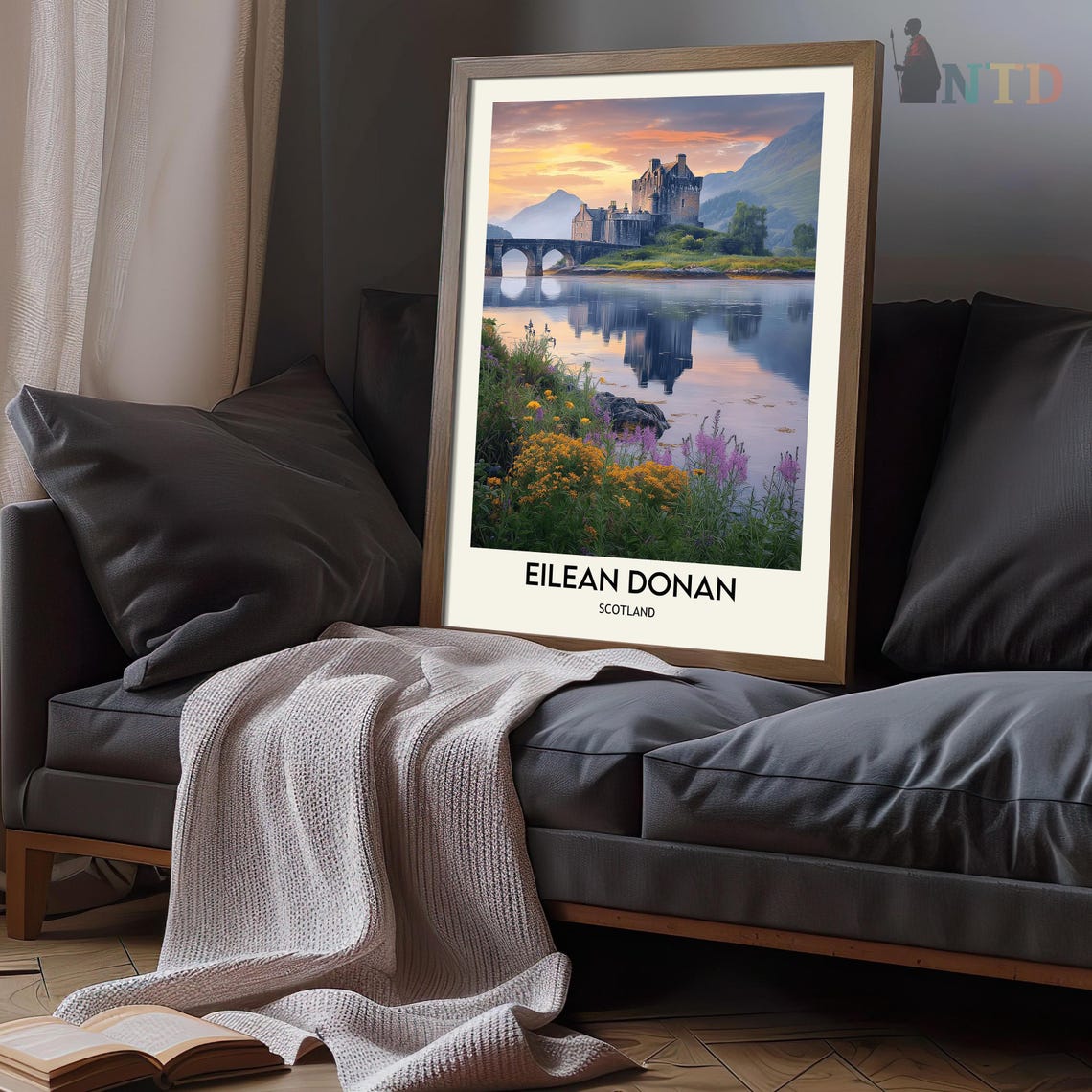 Eilean Donan Castle Mirrored in the Loch Waters at Sunset Poster - Image 3