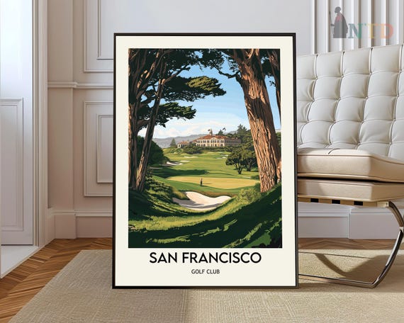 San Francisco Poster Wall Art Print Golf Photo