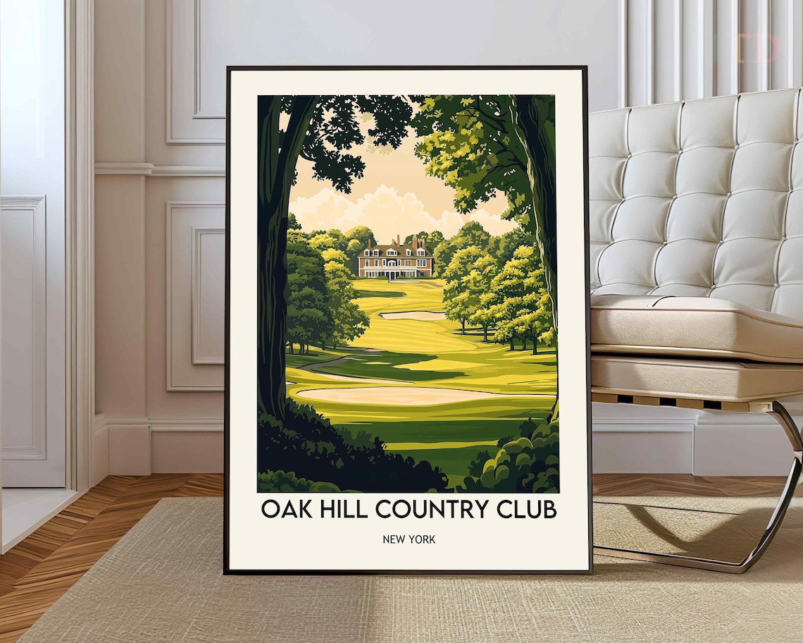 Oak Hill Country Club Rochester New York Golf Course Art Poster