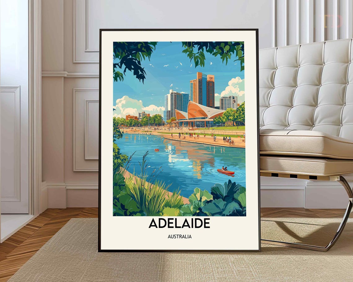 Adelaide Poster Wall Art Print Photo Travel South Australia