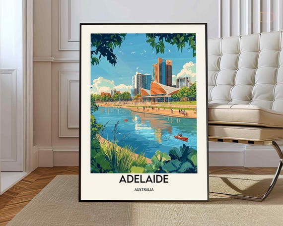 Adelaide Poster Wall Art Print Photo Travel South Australia