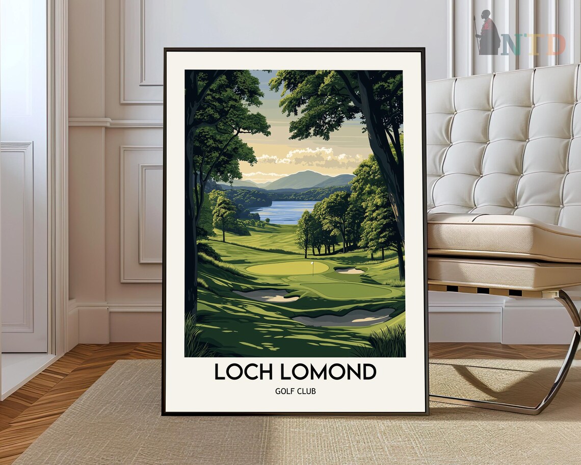 Loch Lomond Golf Club Lakeside Fairway Hills View Travel Poster