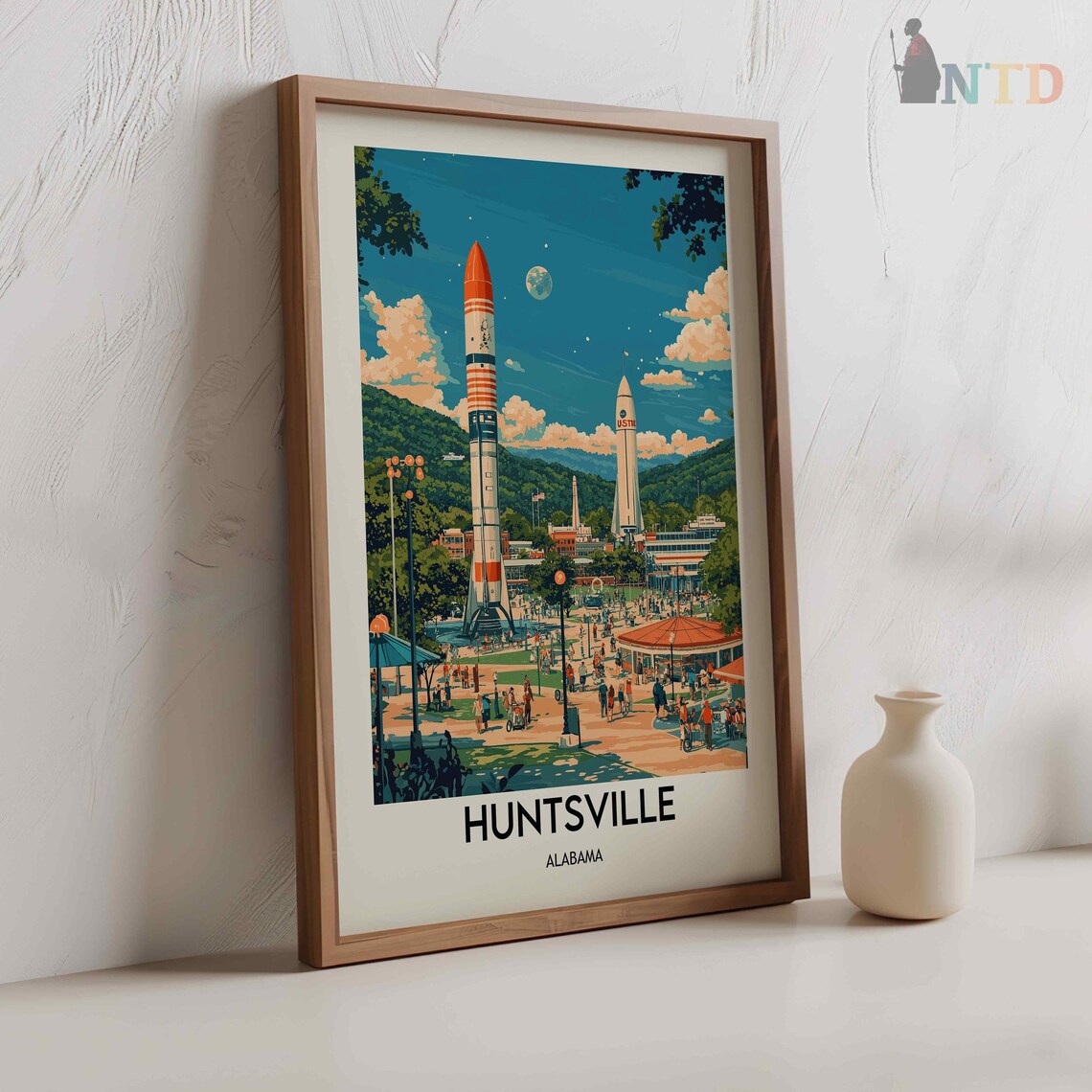 Huntsville Alabama Travel Poster, City Wall Art - Image 2