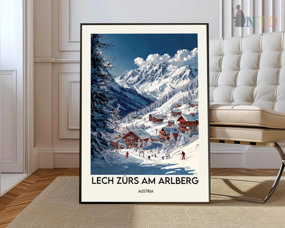 Lech Am Arlberg Poster Wall Art Print Photo Austria Ski Region