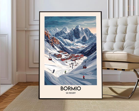 Bormio Ski Resort Poster Wall Art Print Photo Italy