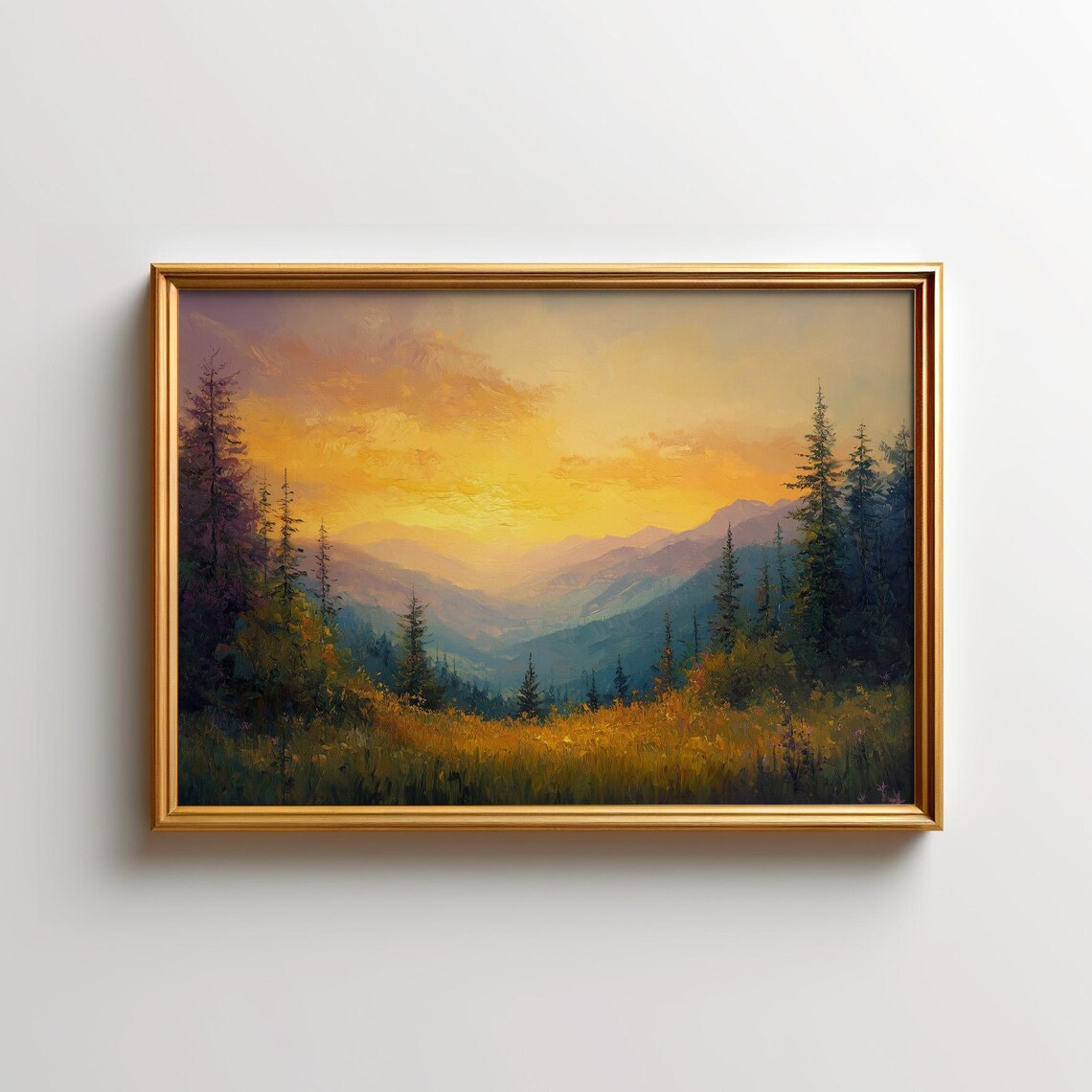 North Carolina Blue Ridge Mountains Sunrise Art Print