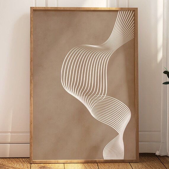 Boho Line Art Neutral Minimalist Poster