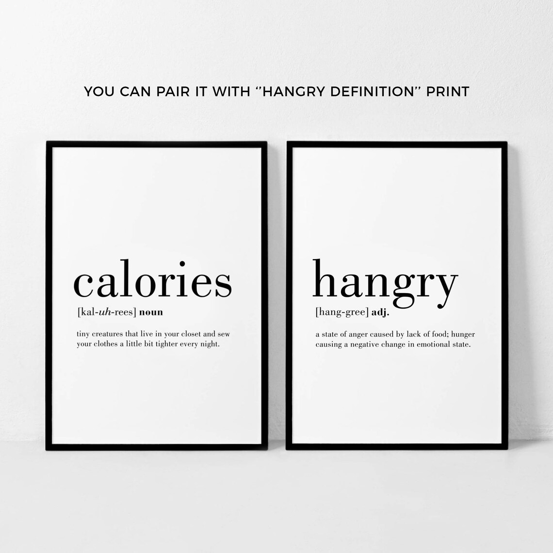 Calories Definition Funny Kitchen Art Print - Image 3