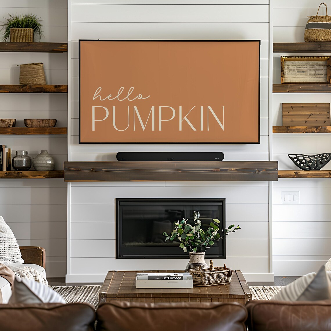 Hello Pumpkin Thanksgiving Autumn Art Print - Image 2