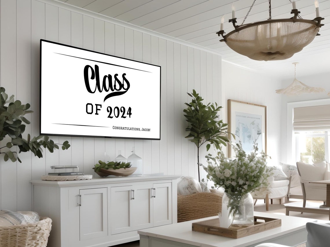 Personalized Frame Tv Art Custom Graduation Frame Tv Art Custom 2024 Grad Frame Tv Art Grad Party Decor Graduation Tv Art - Image 3
