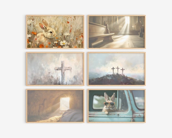 Easter Frame Tv Art Bundle Frame Tv Art Easter Art For Tv Easter Pack Frame Tv Art Bunny Frame Tv Art Religious Tv Art
