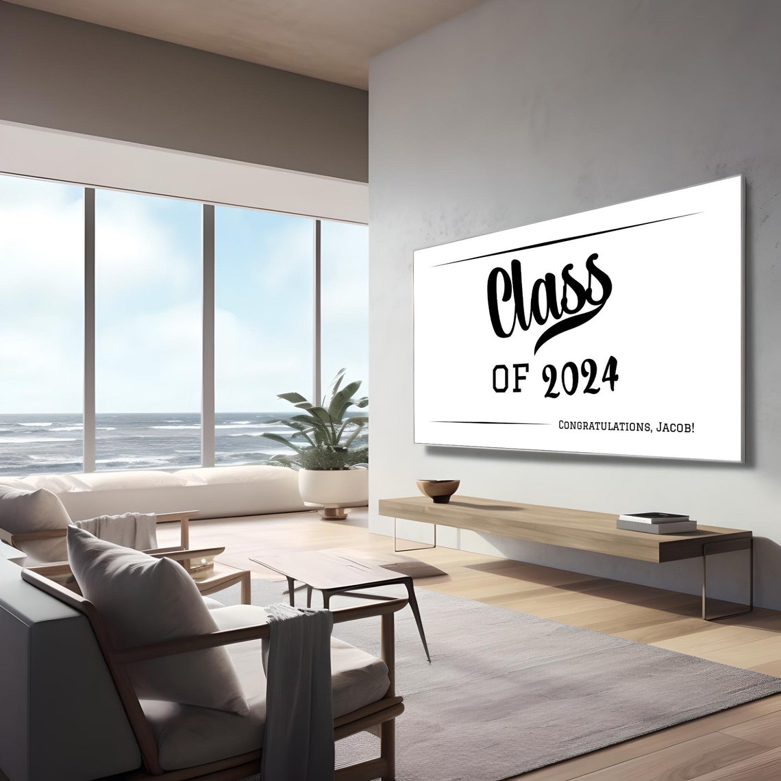 Class of 2024 Personalized Name Graduation Script Gift Poster - Image 2