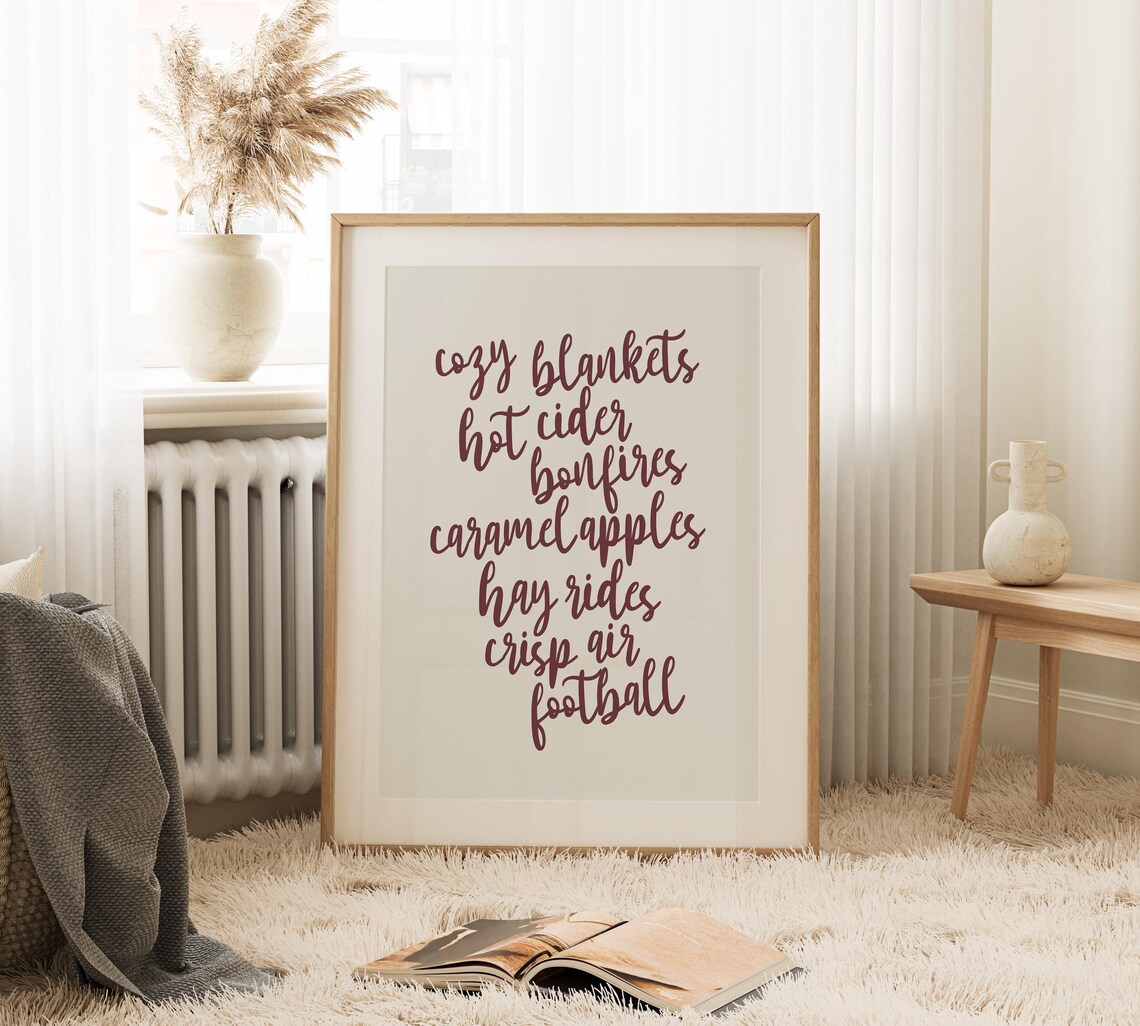 Fall Sayings Typography Print, Fall Decor - Image 2