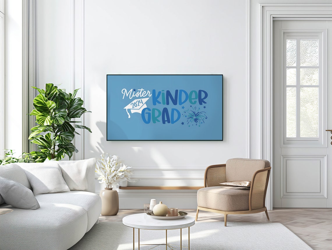 Mister 2024 Kinder Grad Kindergarten Graduation Blue Party Poster - Image 2