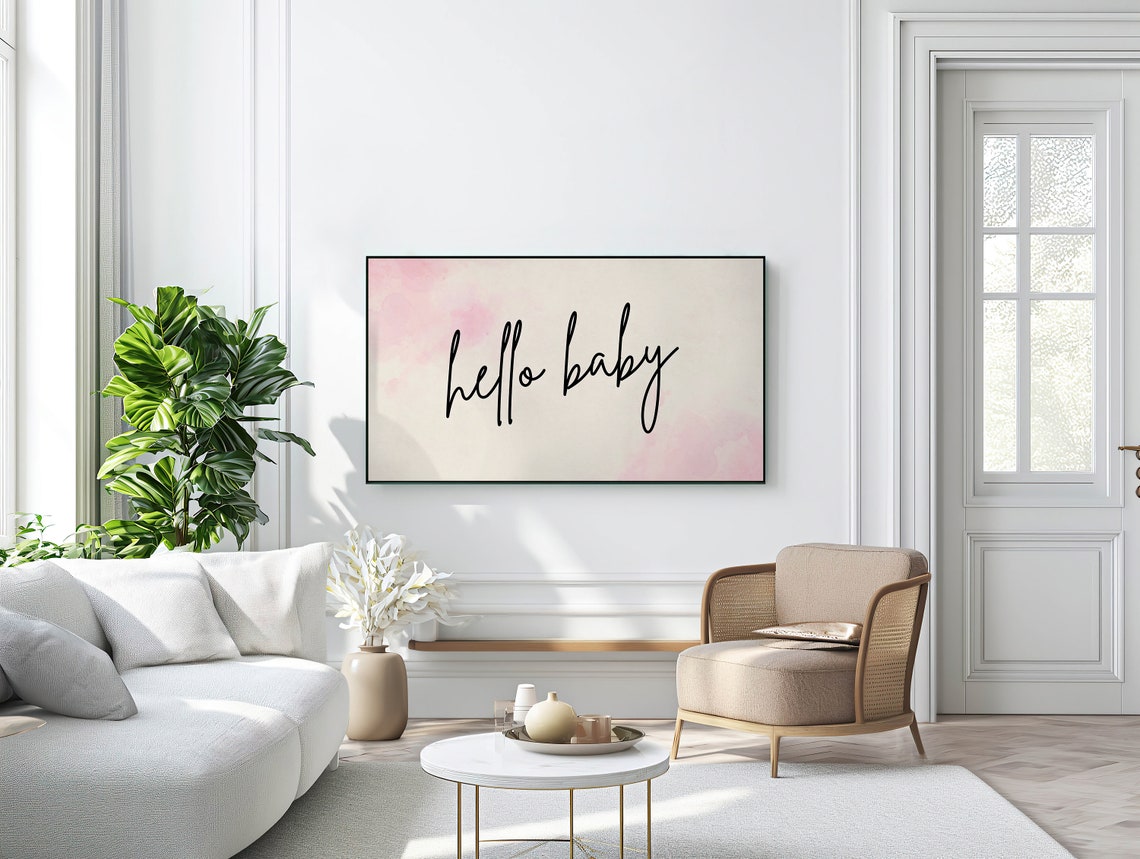 Hello Baby Baby Shower Art Print - Image 3
