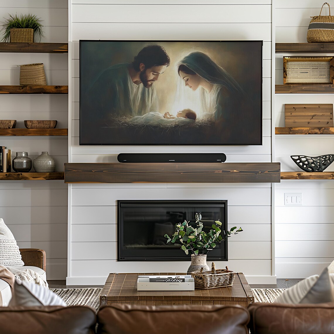 Frame Tv Birth Of Jesus Holiday Poster Print - Image 3