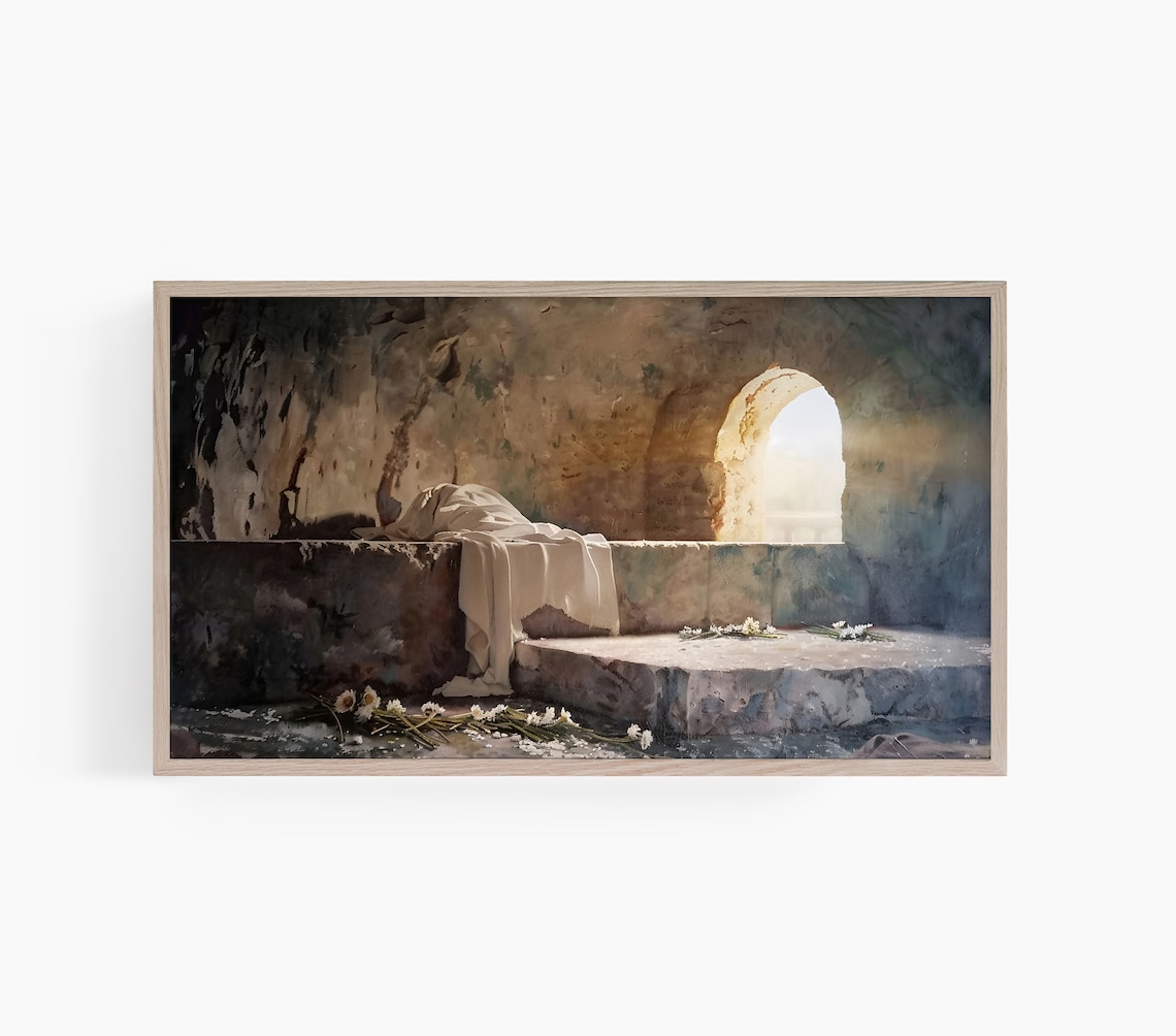 He Is Risen Easter Religious Art Print