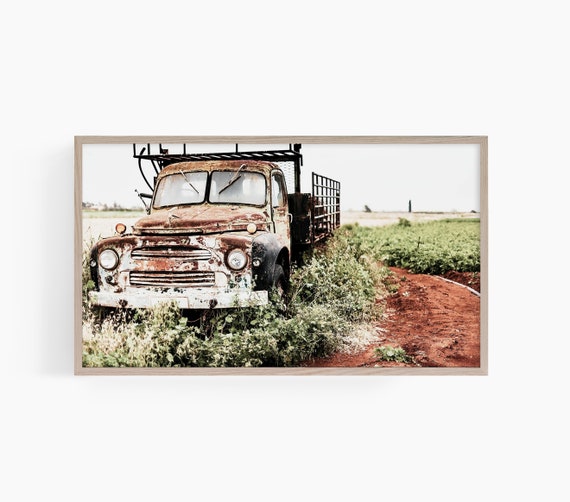 Old Truck Frame Tv Art Truck Lover Frame Tv Art Country Frame Tv Art Farmhouse Frame Tv Art Frame Tv Art T602