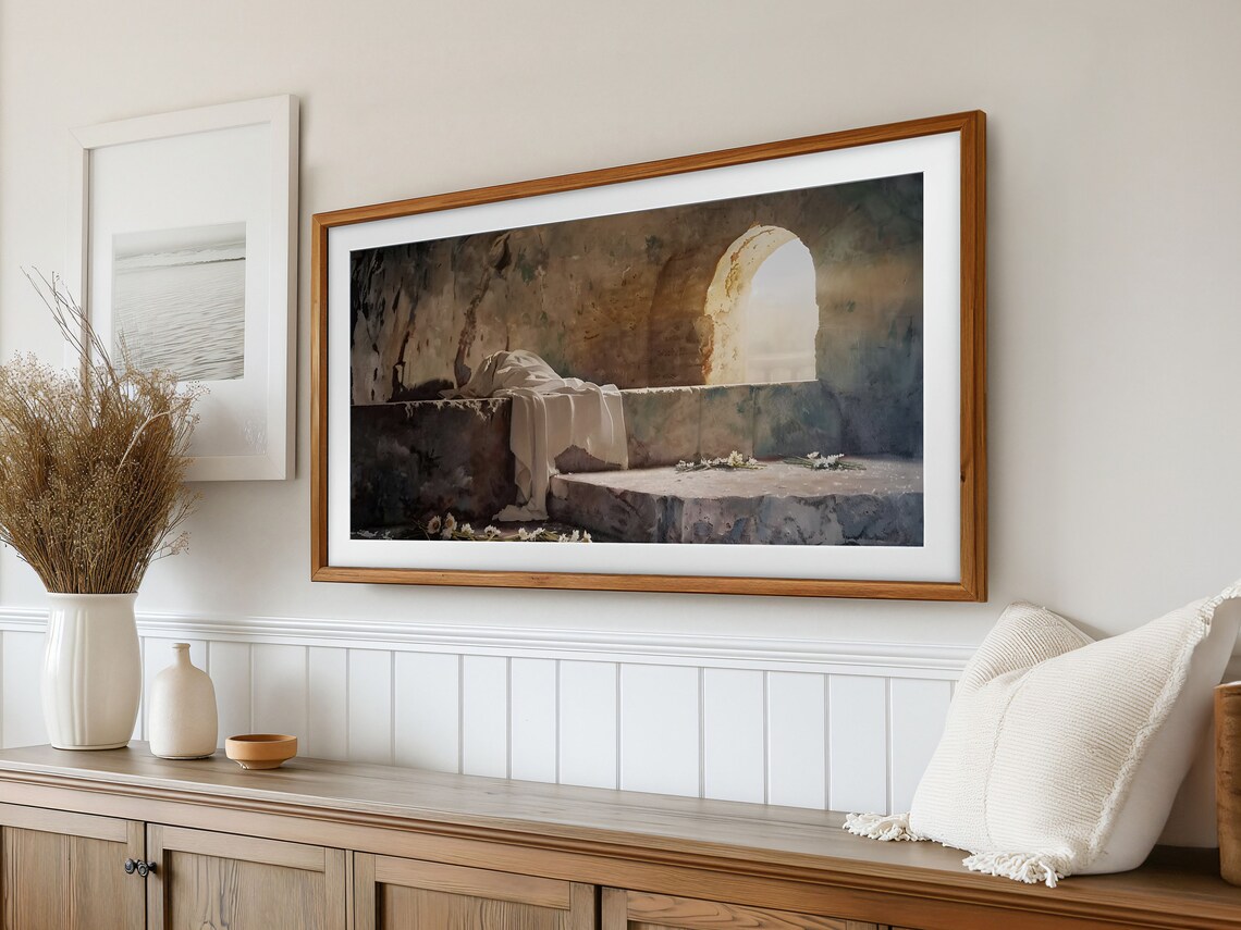 He Is Risen Easter Religious Art Print - Image 3