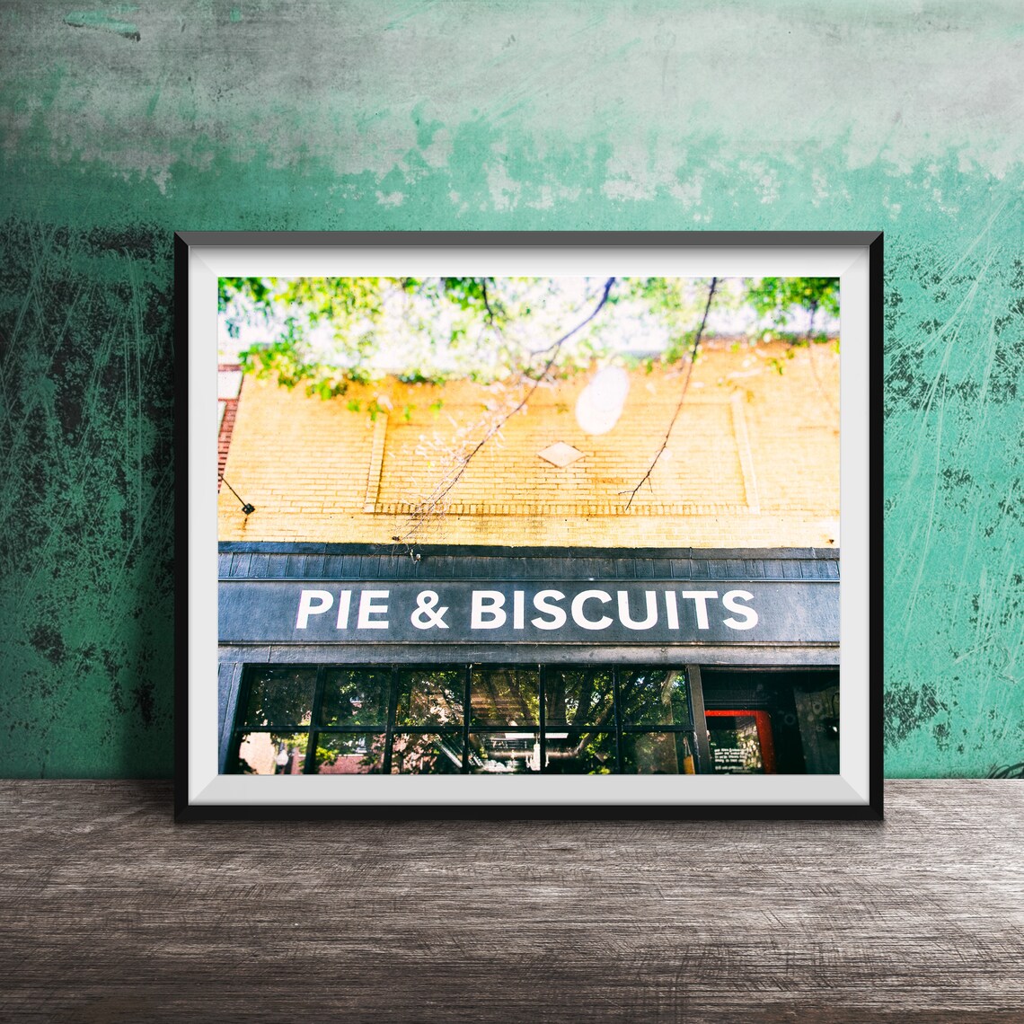 Pie And Biscuits Sign, Modern Kitchen Wall Art Print