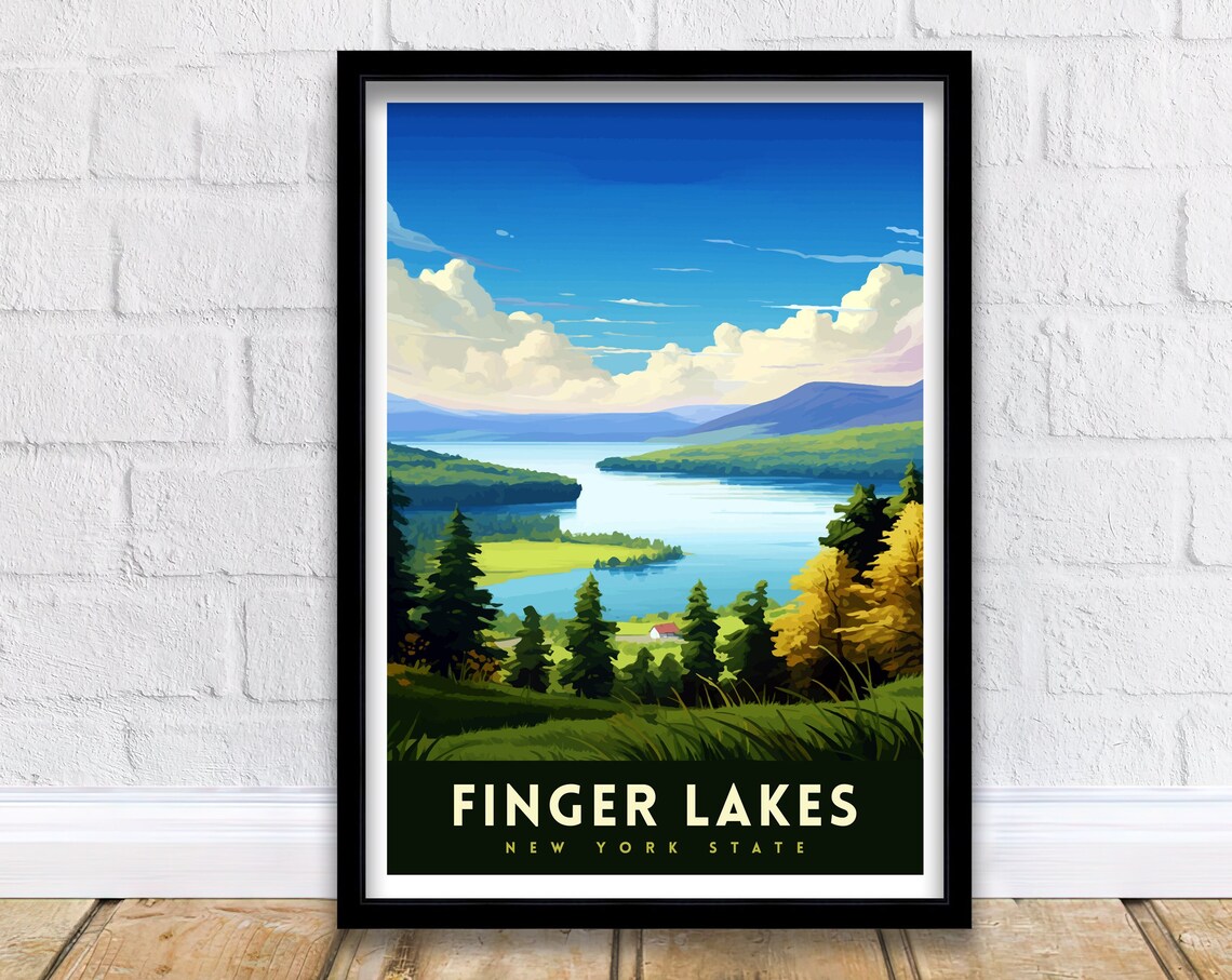 Finger Lakes New York State Travel Poster