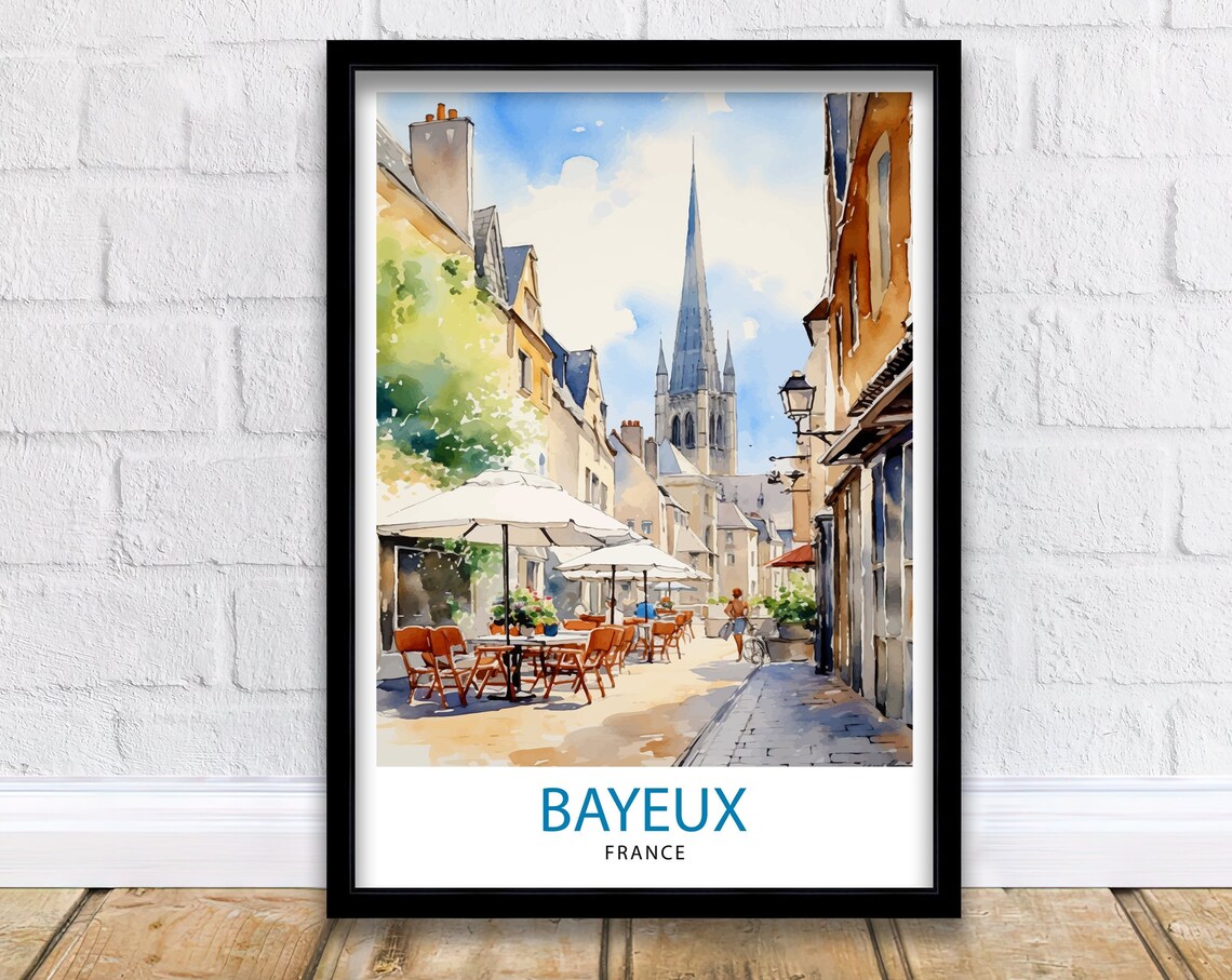 Bayeux France Travel Poster, Europe Wall Decor