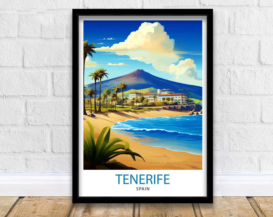 Tenerife Spain Travel Poster, Europe Wall Decor