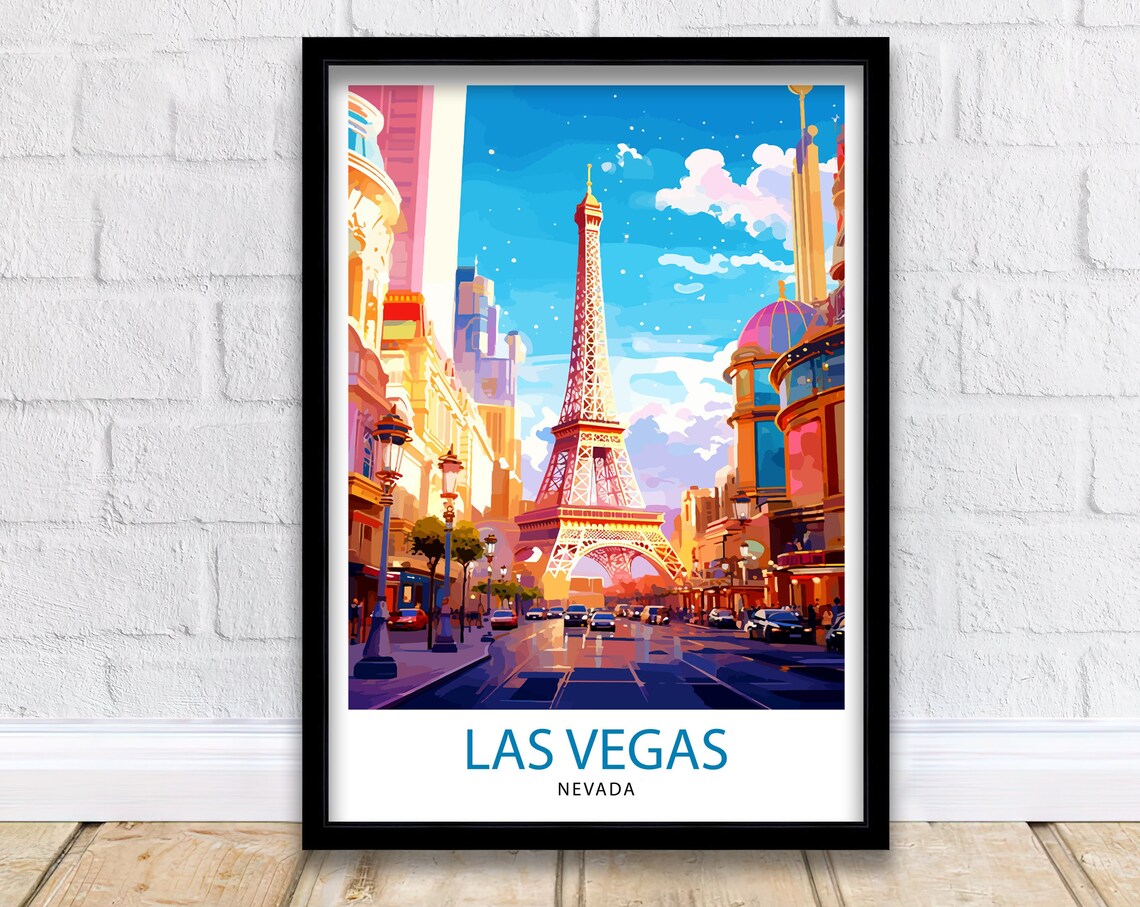 Las Vegas Travel Poster, Nevada Travel Print