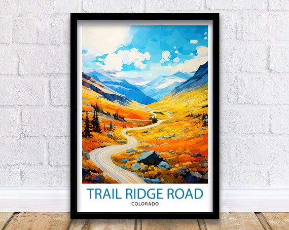 Trail Ridge Road Golden Tundra Mountain Pass Colorado Poster