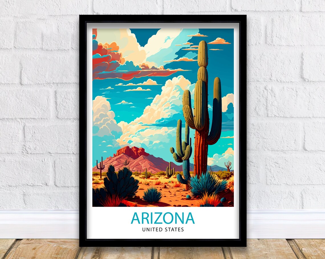 Arizona Travel Poster, Arizona Home Decor