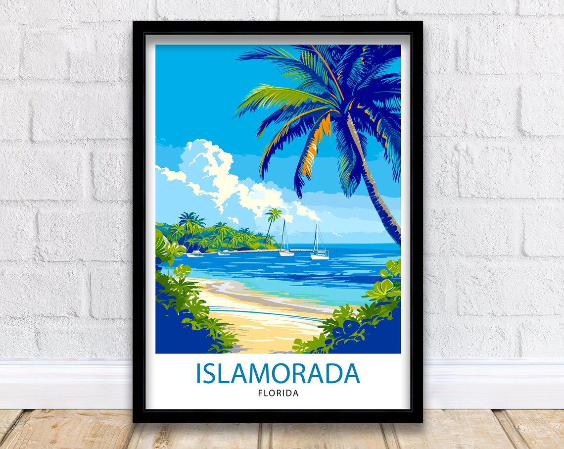 Islamorada Florida Travel Poster, Village of Islands
