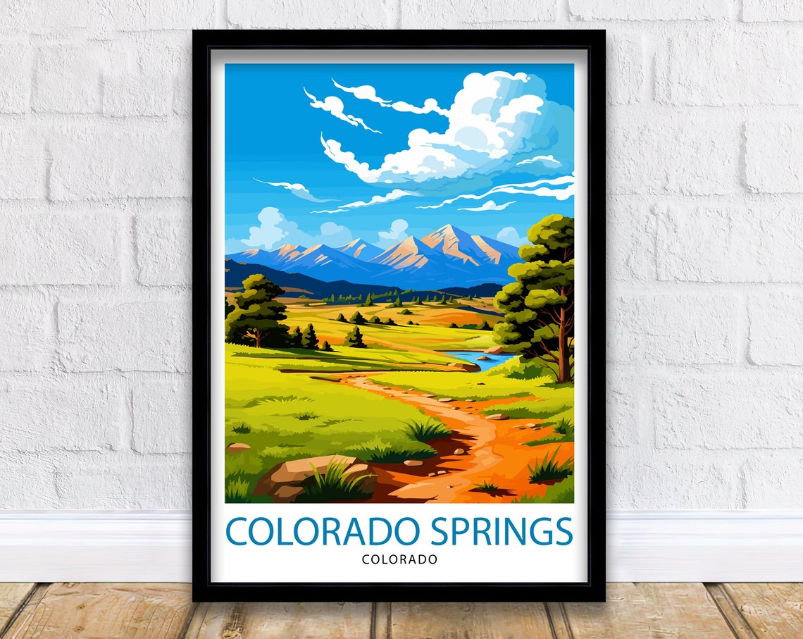 Colorado Springs Colorado Rocky Mountain Meadow Trail Scenic Poster
