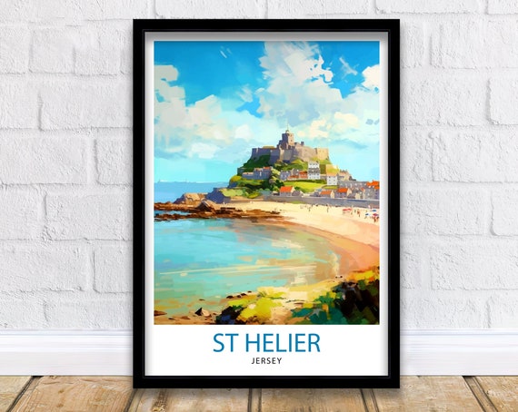 St Helier Jersey Travel Poster, Wall Decor