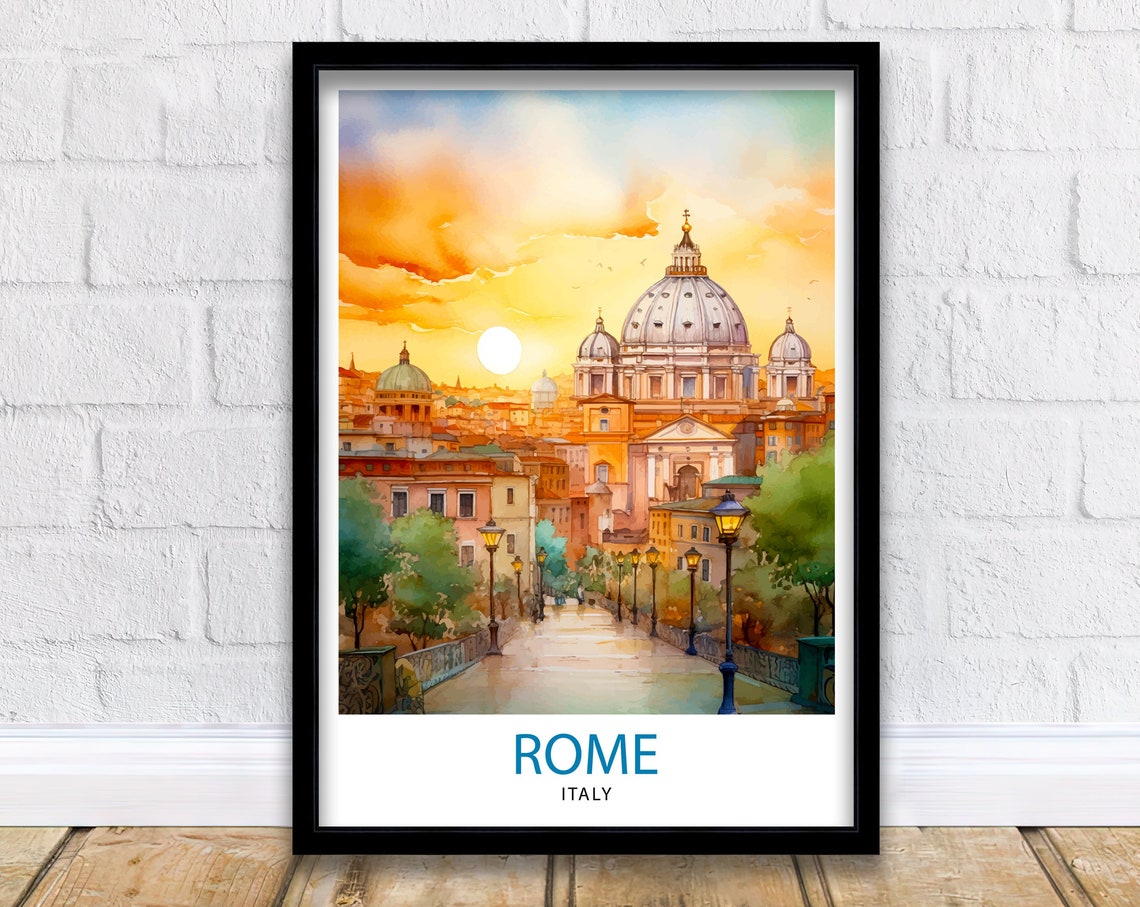 Rome Italy Home Decor Travel Poster