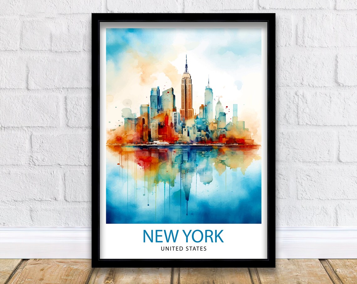 New York City Travel Print Gift For Home Decor Poster