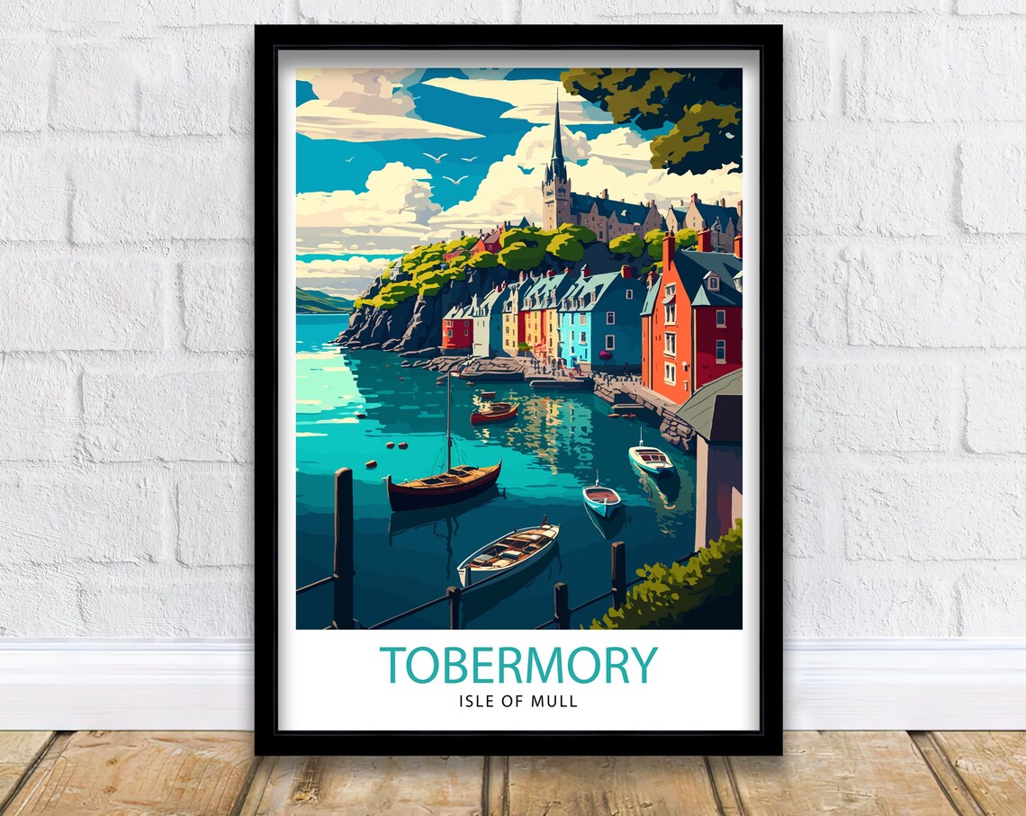 Tobermory Isle Of Mull Travel Poster, Scotland