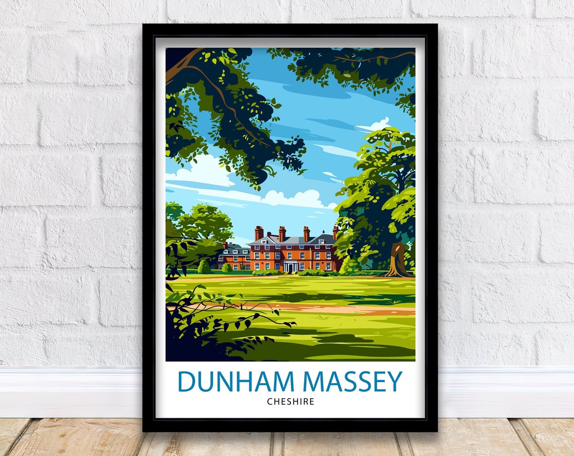Dunham Massey Cheshire Georgian Stately Manor Parkland Poster