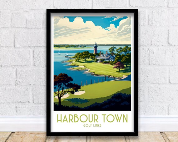 Harbour Town Golf Links Print Golf Art Golf Golf Course Golf Print Harbor Town Harbour Town Golf Golf Poster
