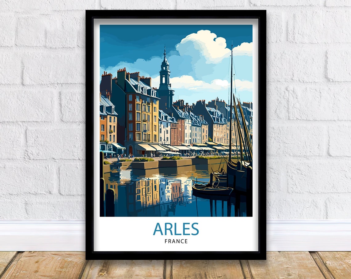 Arles France Travel Print Arles Wall Decor Arles Home Living Decor Arles France Illustration Travel Poster Gift For Arles France Home Decor